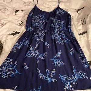 Blue print sun dress